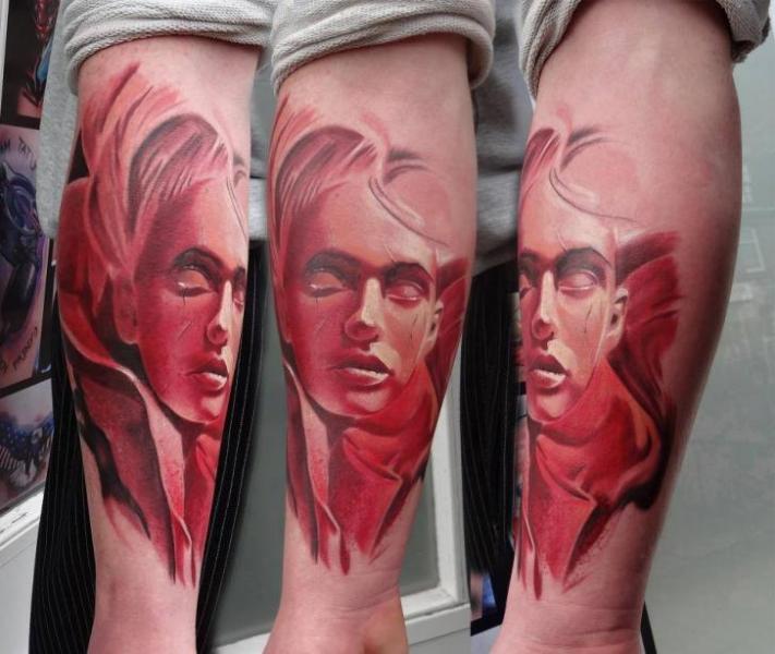 No Eyes Girl tattoo by Piranha Tattoo Supplies